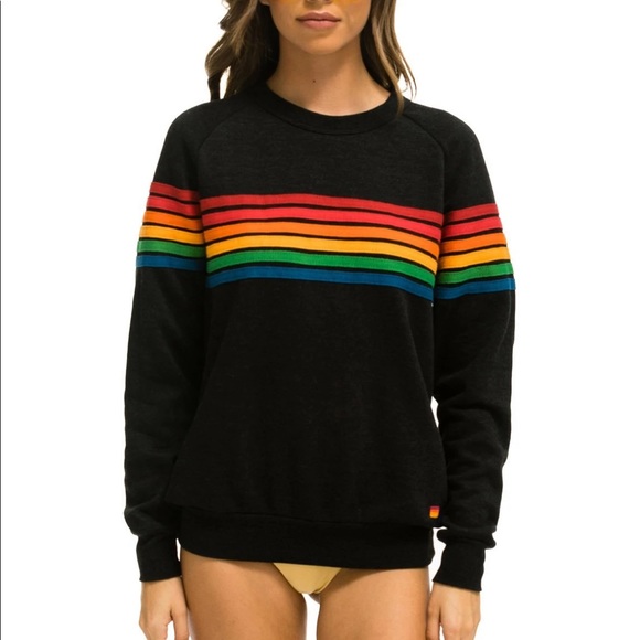 Aviator Nation Retro Crew Neck Black - Picture 1 of 5